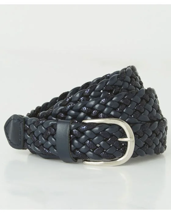 Ceinture tressée bicolore