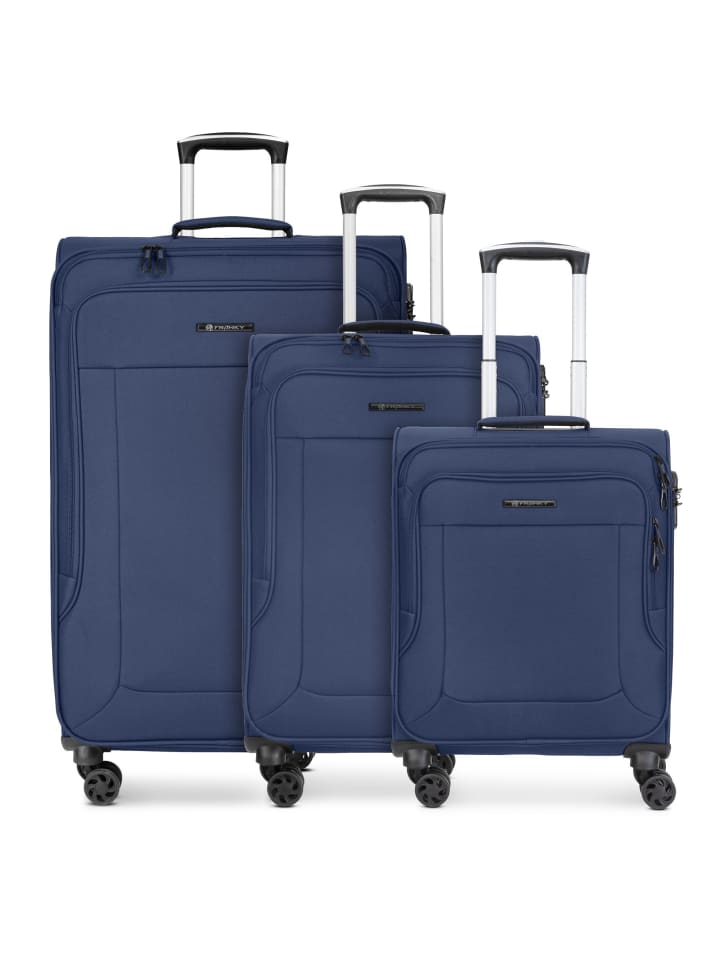 Franky Melbourne 3.0 4-Rollen Kofferset 3tlg. mit Dehnfalte in dark blue günstig kaufen onesize
