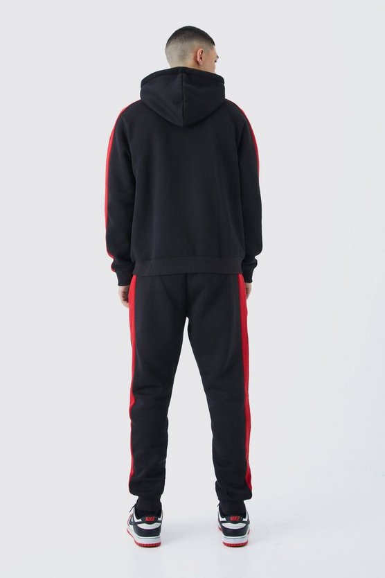 Slim-Fit Original Man Hoodie-Trainingsanzug mit Reißverschluss