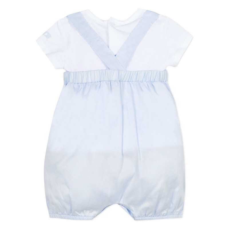 Ensemble salopette en satin bleue naissance Absorba