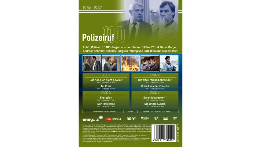 Polizeiruf 110 - Box 14  - mit Sammelrücken (DDR TV-Archiv)  [4 DVDs]