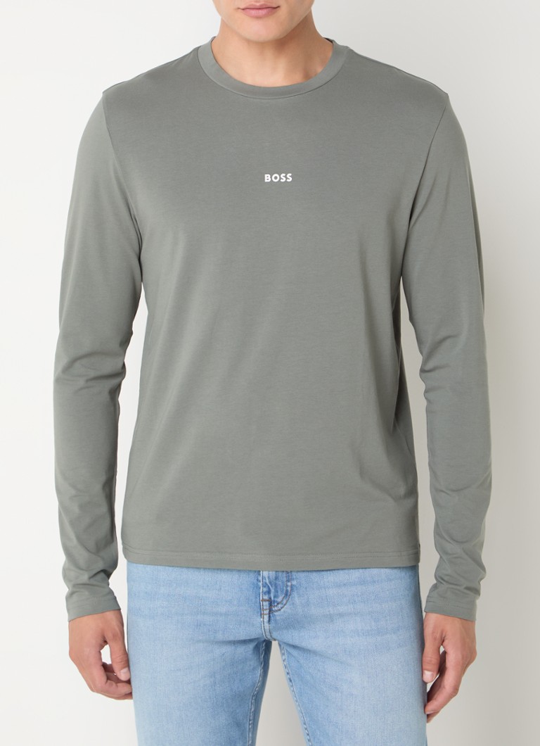 Koszulka z długim rękawem HUGO BOSS z nadrukowanym logo