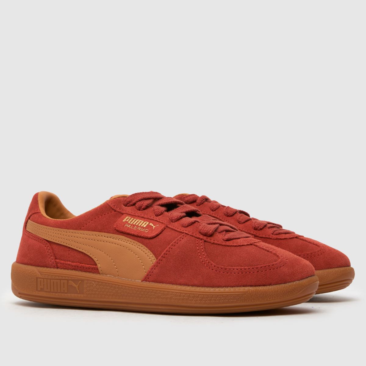 PUMA Palermo-sneakers i beige och brunt
