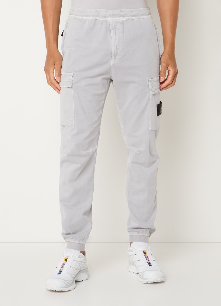 Pantaloni cargo conici Stone Island 313L1 cu logo