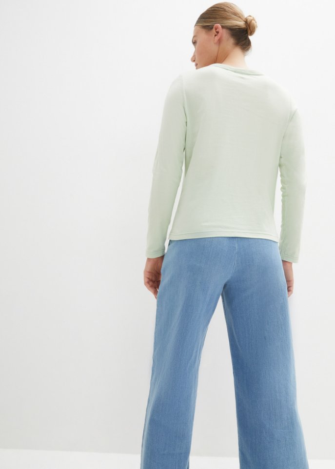 Langarmshirt mit Zierknöpfen