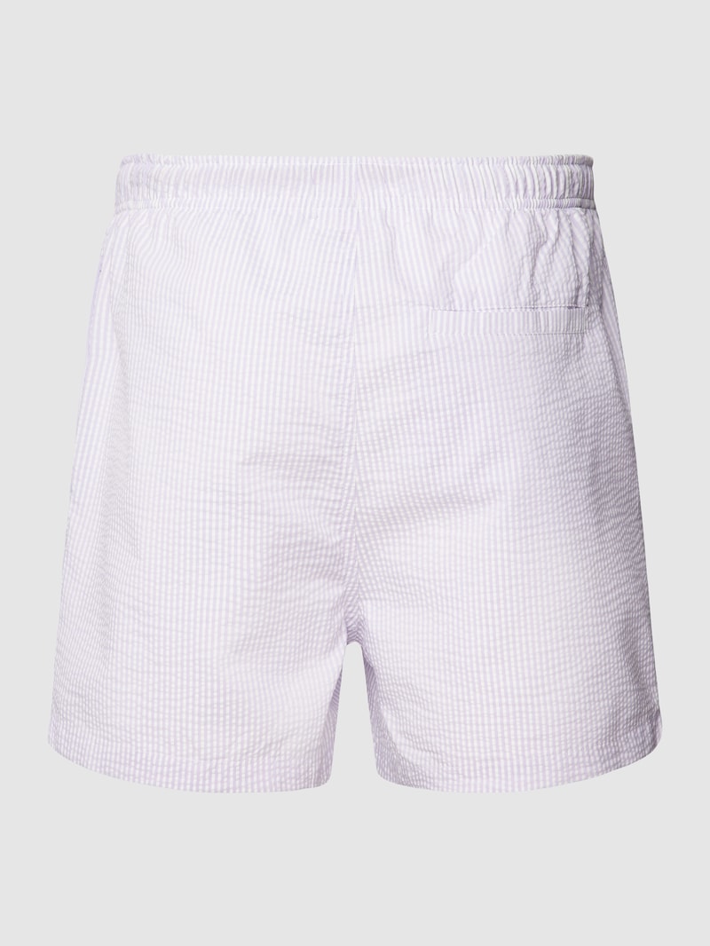 Badehose mit Streifenmuster Modell 'TED' in flieder