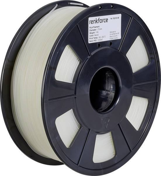 renkforce 3D-Filament PLA (Polylactid) 1.75 mm Transparent
