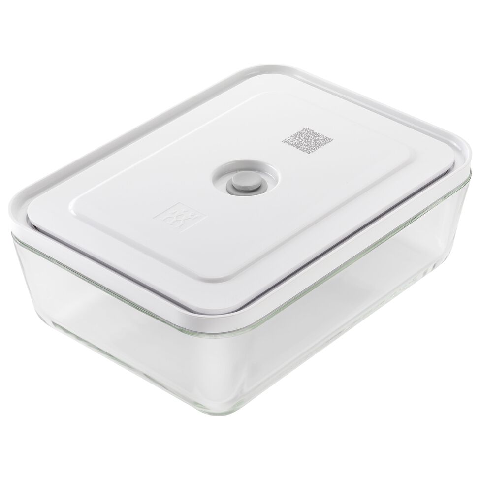Vakuum Kühlschrankbox, Glas, Grau