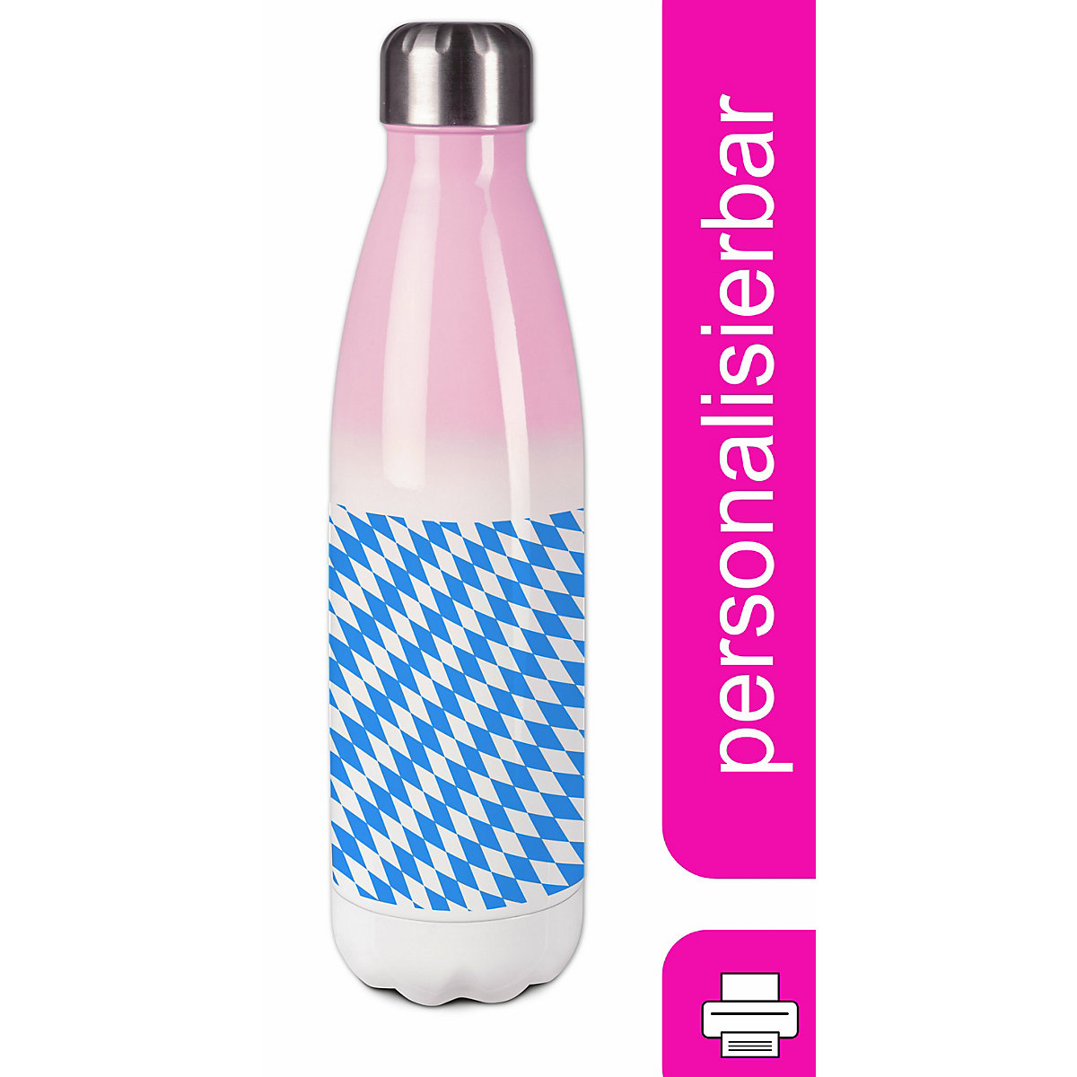 Edelstahl Kinder Thermoflasche / Trinkflasche bunt Bayern Spülmaschinenfest, Auslaufsicher, Bruchfest, Doppelwandig, Für Heißgetränke geeignet, Mit Deckel, Isoliert