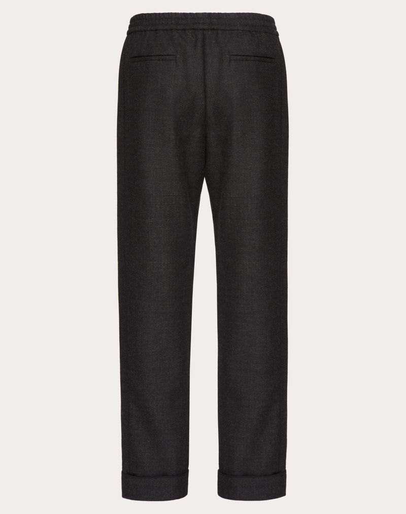 Pyjamabroek van wollen tweed
