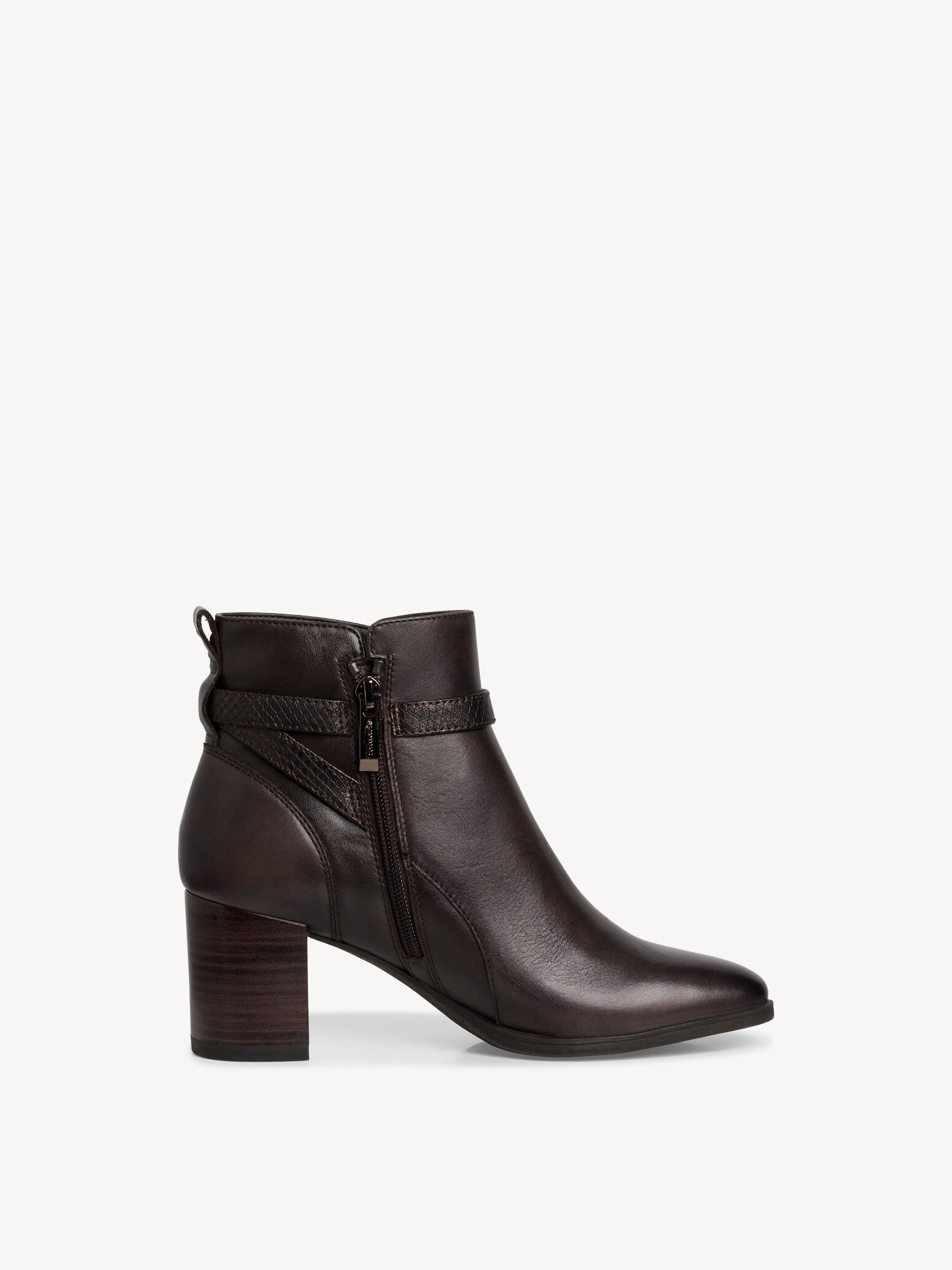 Bottine en cuir - marron