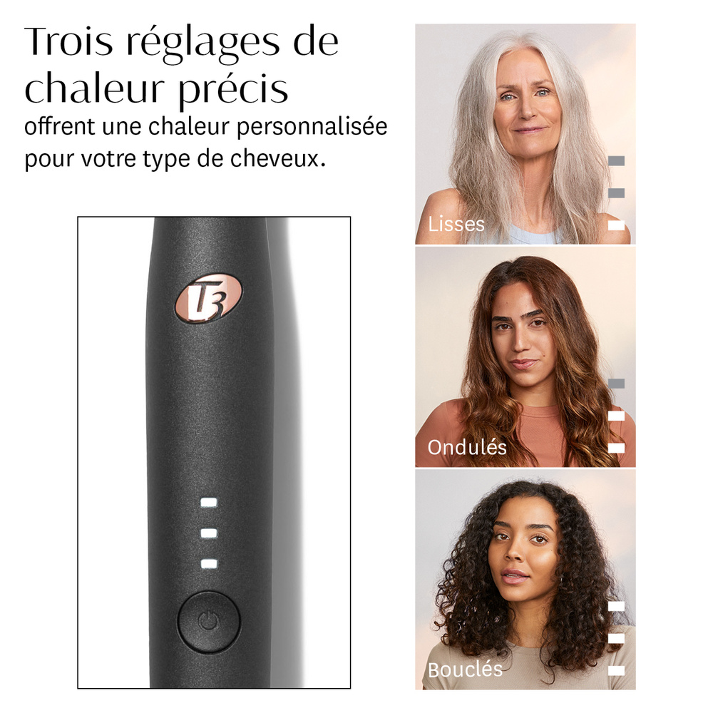 T3 Edge Heated smoothing & styling brush Brosse chauffante lissante
