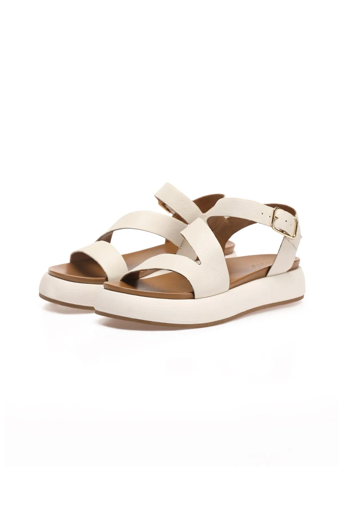 INUOVO  Sandalette - Weiß - Flacher Absatz