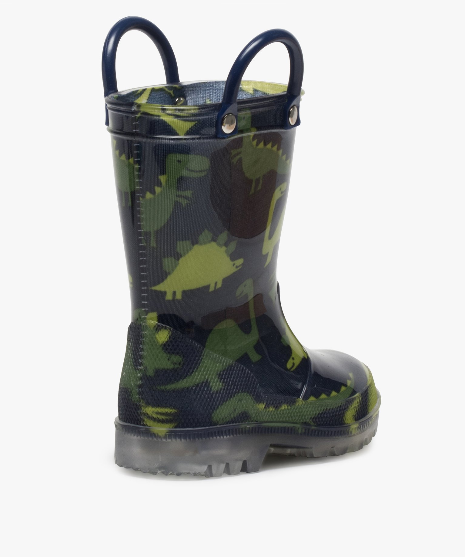 Bottes de pluie bébé Garçon à anses imprimées dinosaures marine | GEMO