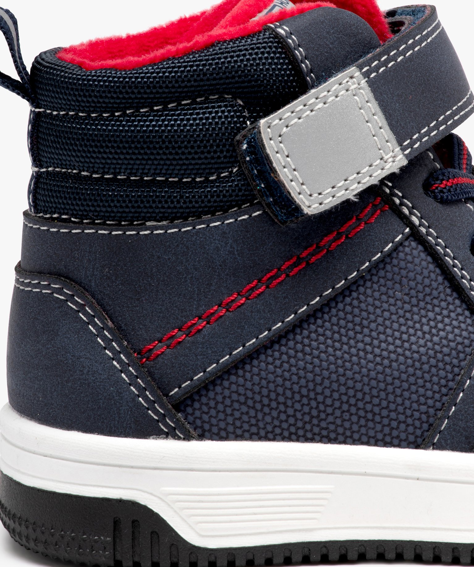 Baskets bébé Garçon montantes dessus en mesh uni et à sc... marine | GEMO