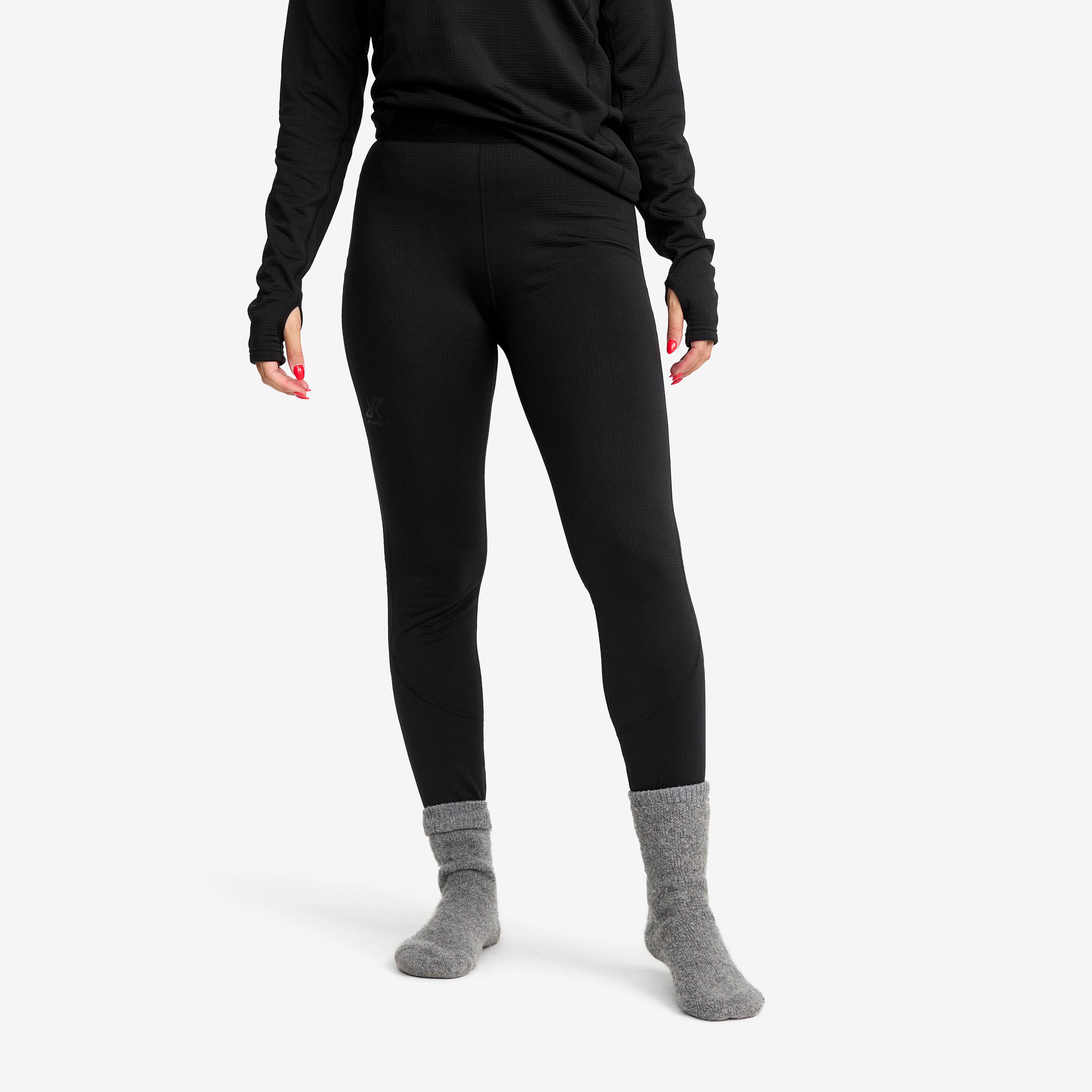 Waffle Baselayer Pants Femme Black