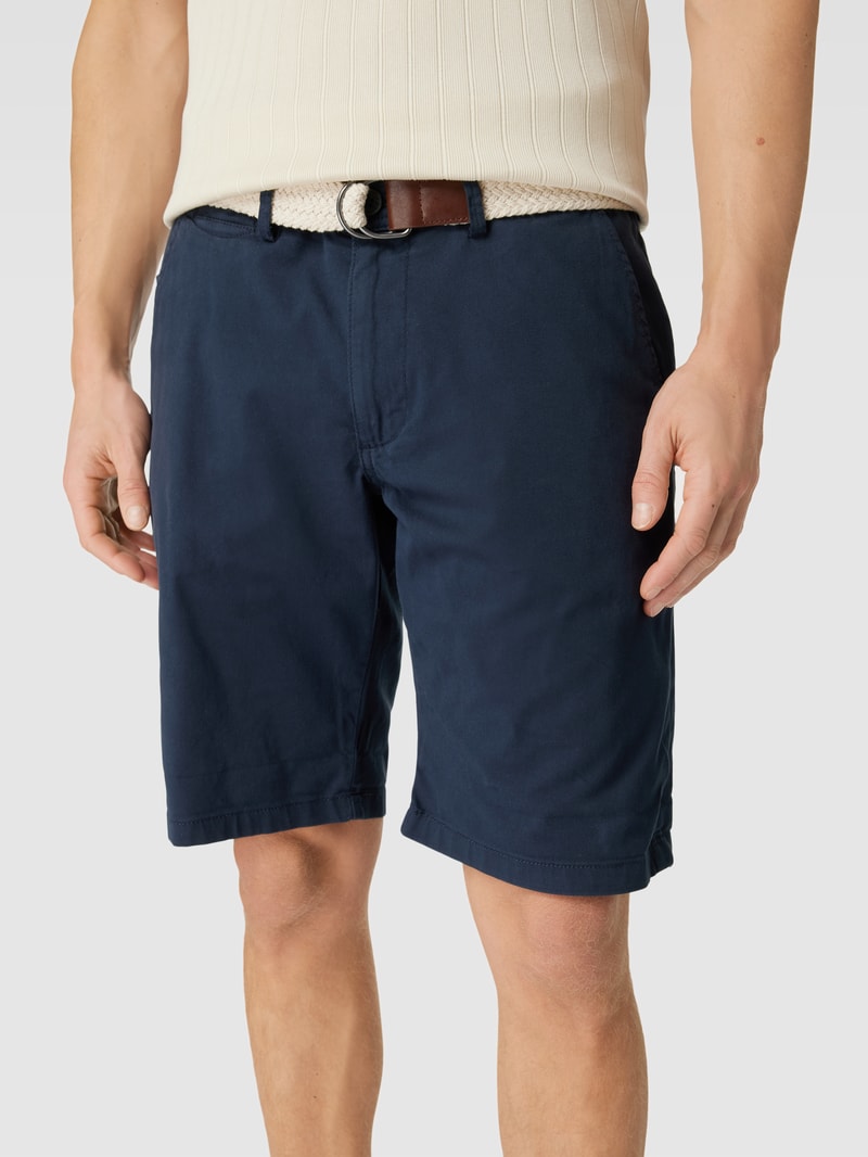 Bermudas mit französischen Eingrifftaschen in marineblau