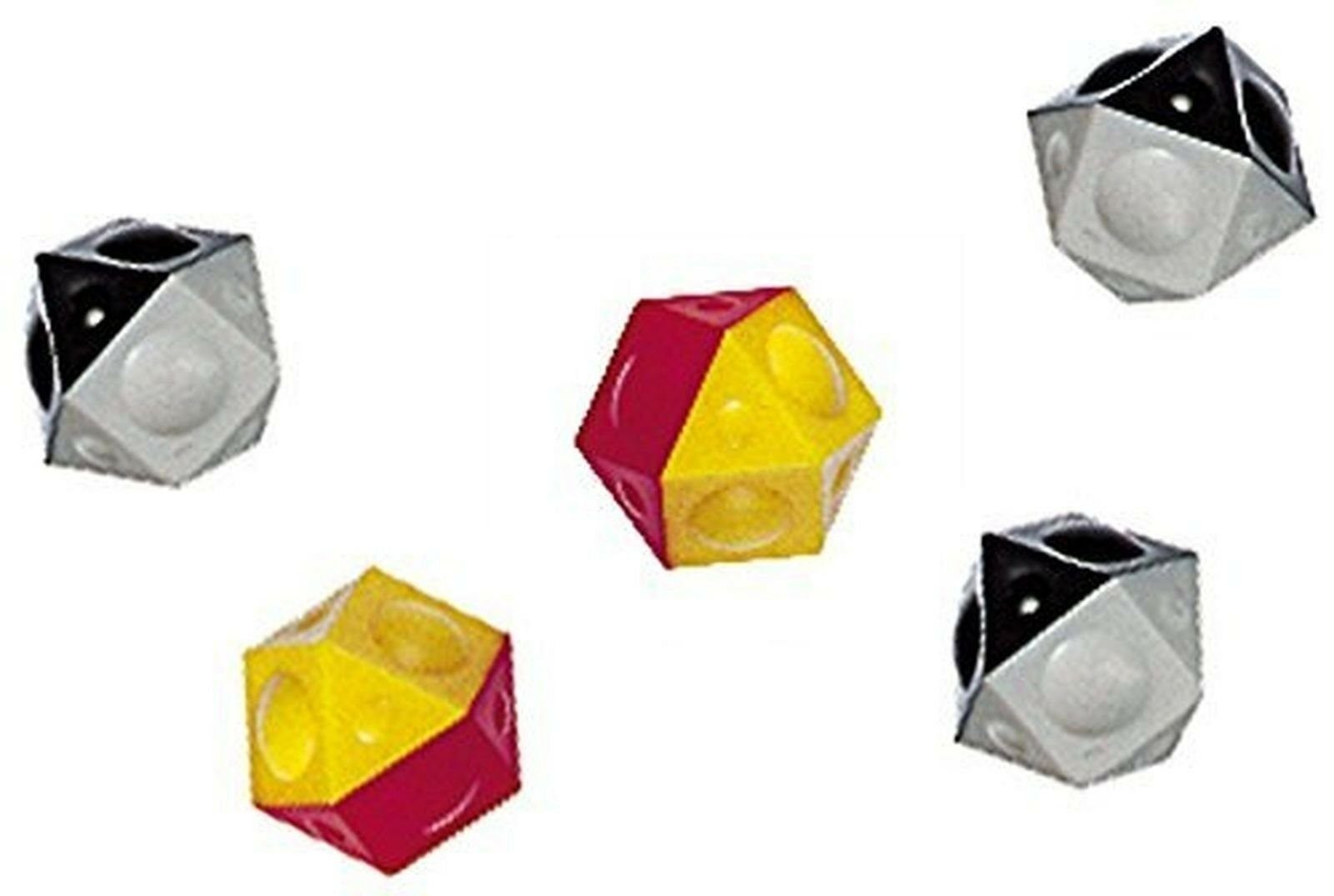 Tipp-Kick Tischfußballspiel Fünf Bälle (3 x s/w und 2 x g/r) Ersatzbälle 5 Fußbälle Tip Kick Ball Ersatz