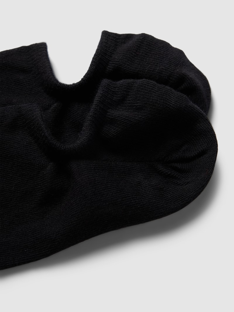 Füßlinge mit Label-Print im 2er-Pack in schwarz