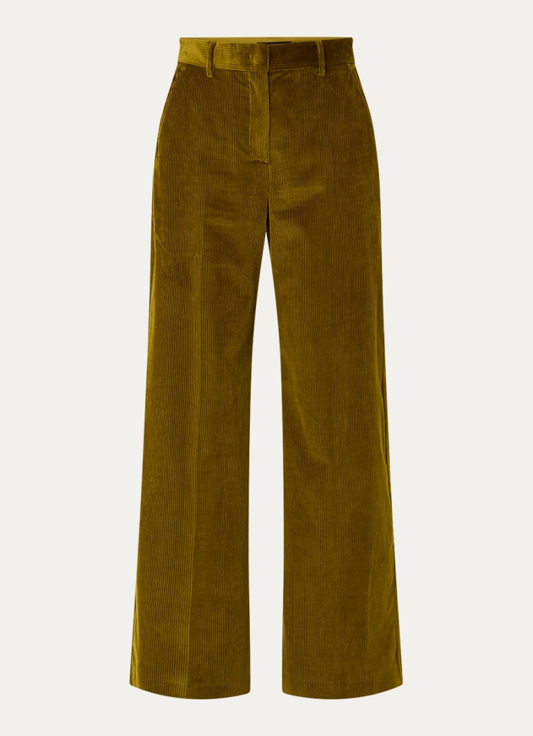 MaxMara Tania high waist wide fit corduroy trousers with side pockets