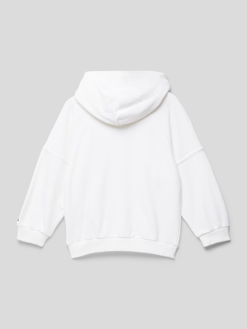 Hoodie mit Label-Print in weiß