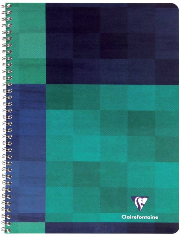 Clairefontaine Matris Notizbuch DIN A5  Kariert Spiralbindung Laminierter Karton Farbig sortiert 100 Seiten 50 Blatt