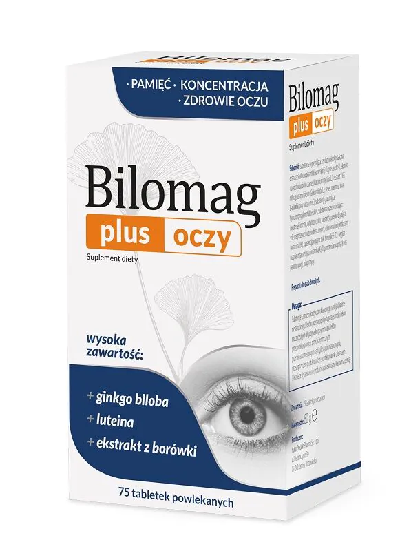 Bilomag Plus Eyes, maisto papildas su regą palaikančiomis medžiagomis, tabletės