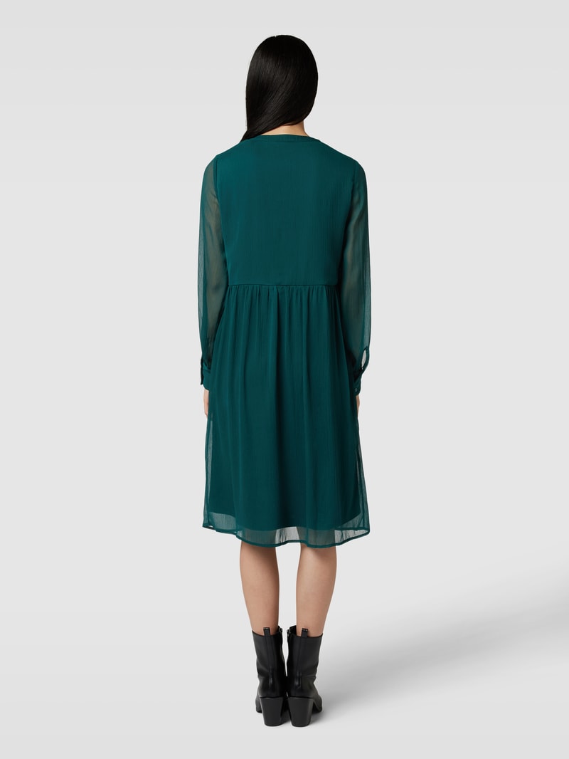 Midikleid mit Knopfleiste Modell 'FALIA' in dunkelgrün