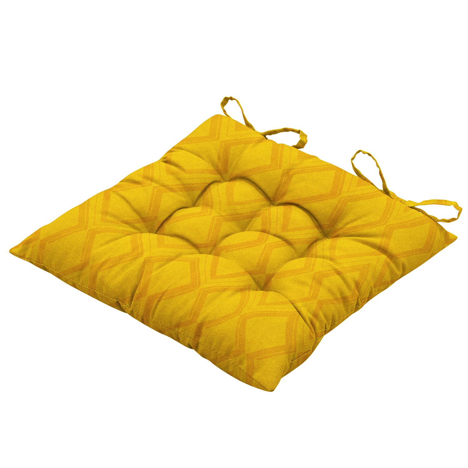 Madison - Sitzkissen - Grafisches Gelb - 46x46 - Gelb