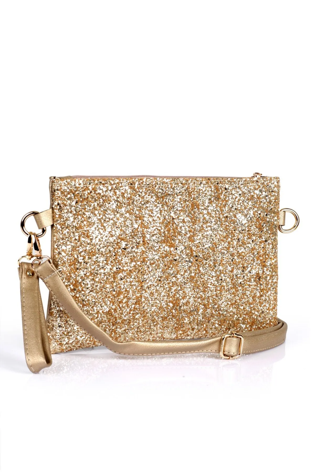 Capone Outfitters  Capone Pailletten Paris 220 Gold Damen-Clutch