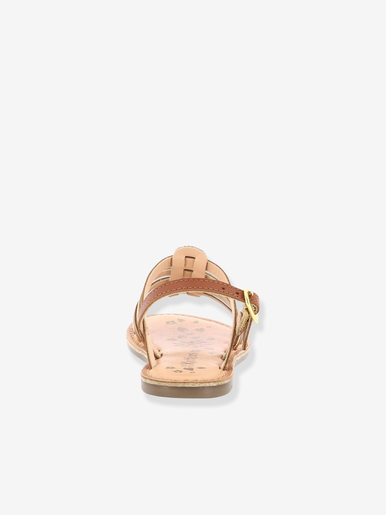 Sandales cuir fille Dixon Diva KICKERS® camel or