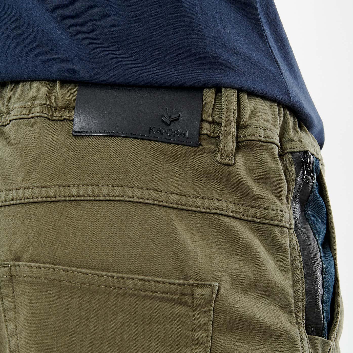 MALKI  Jean kaki homme