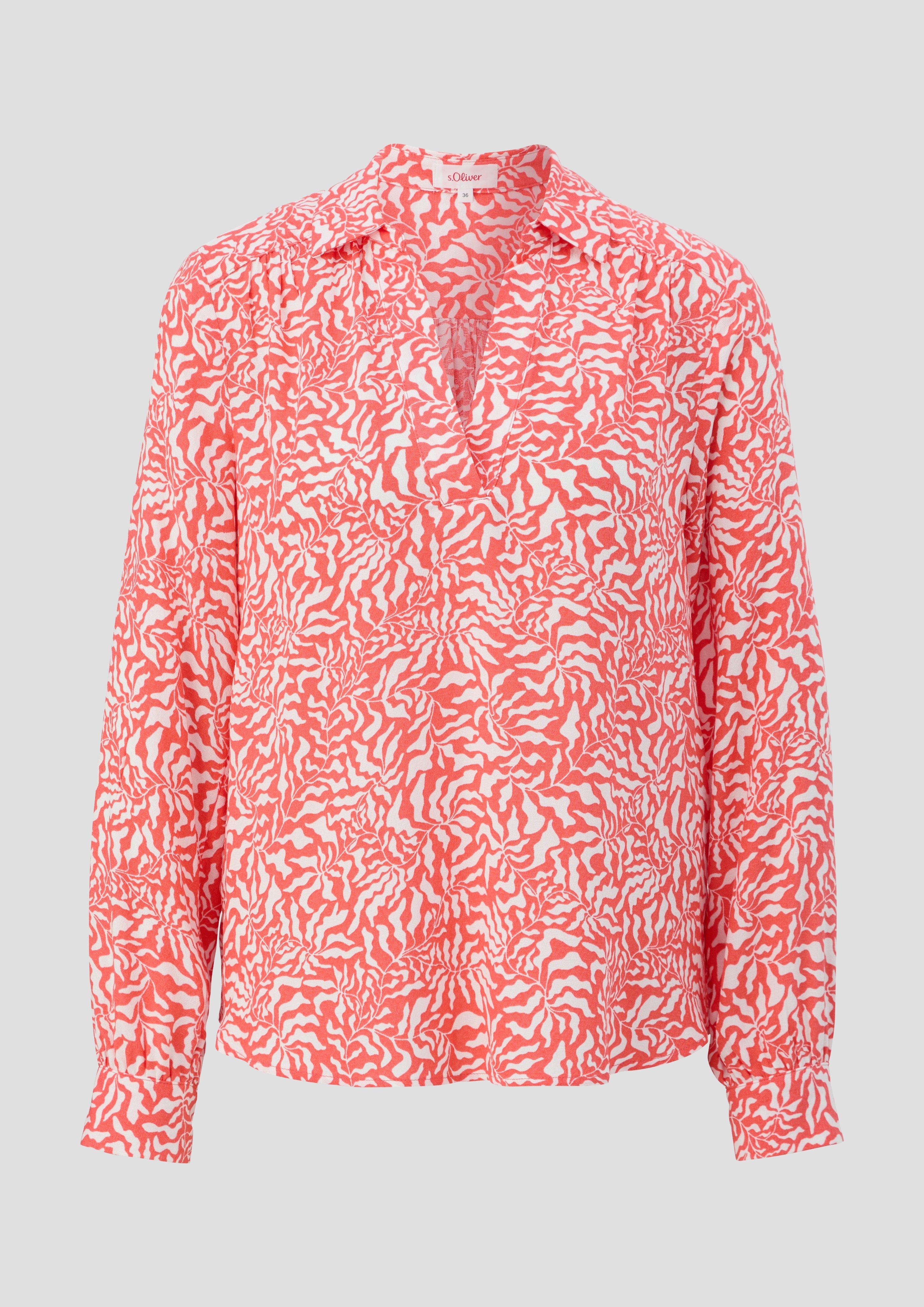 Viskosebluse mit V-Ausschnitt  2145123-25B1