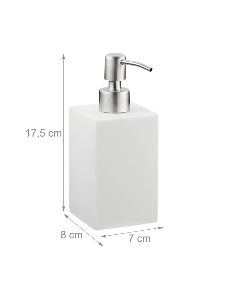 relaxdays Seifenspender Bad in Weiß - 300 ml günstig kaufen onesize