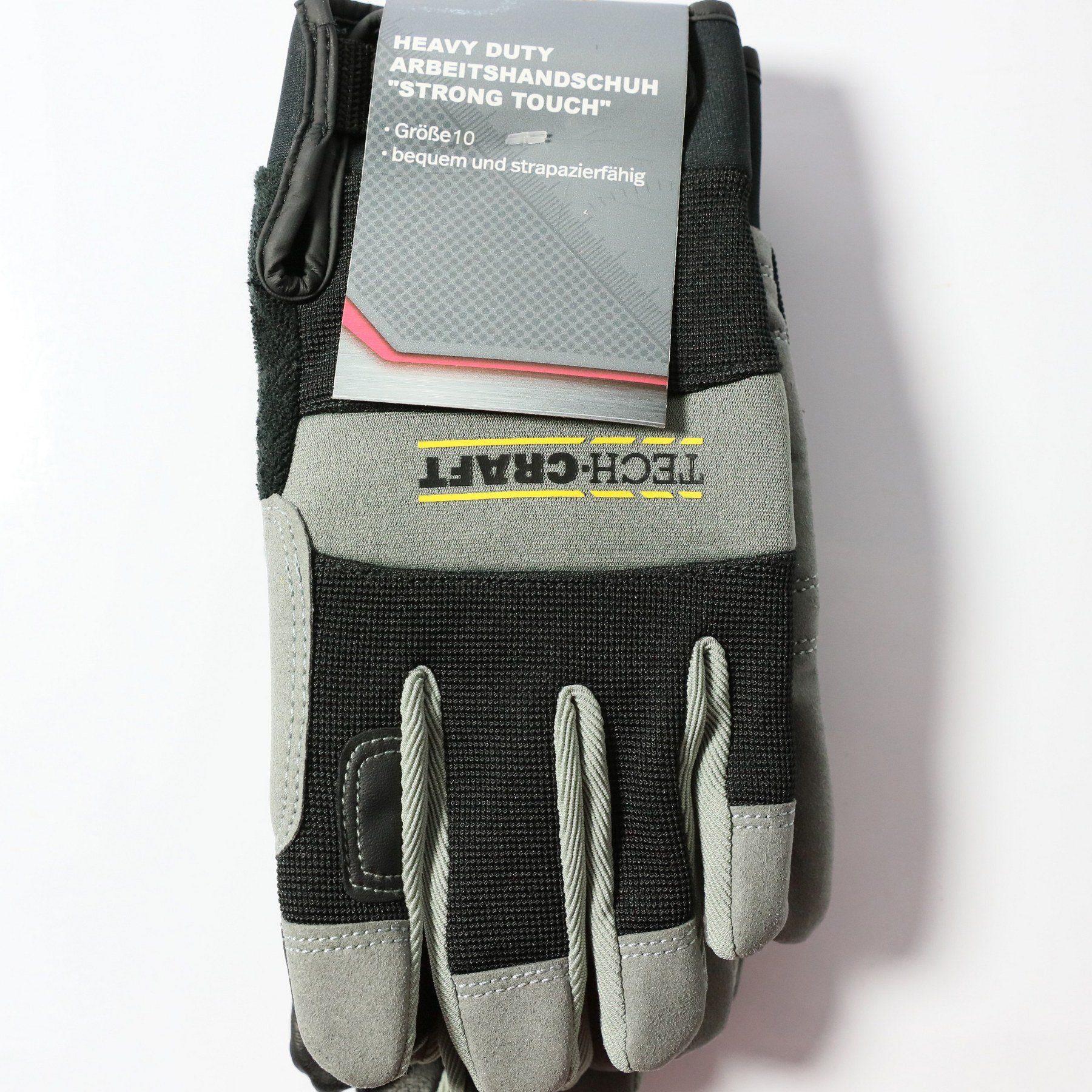 TECH-CRAFT Arbeitshandschuh-Set Arbeitshandschuh Strong Touch Gr. 10 2 (2er Set) Touchscreen-Daumen und -Zeigefinger