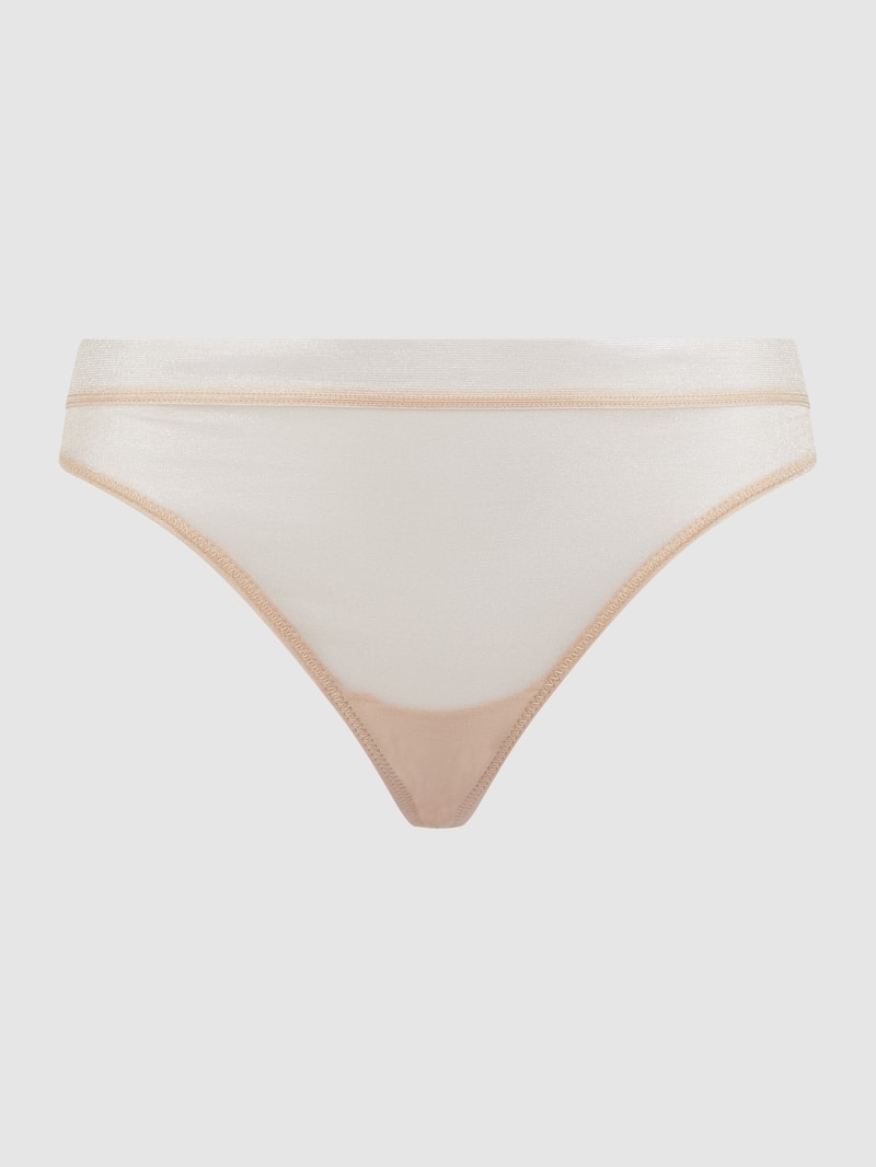 String mit Glitter-Effekt in beige