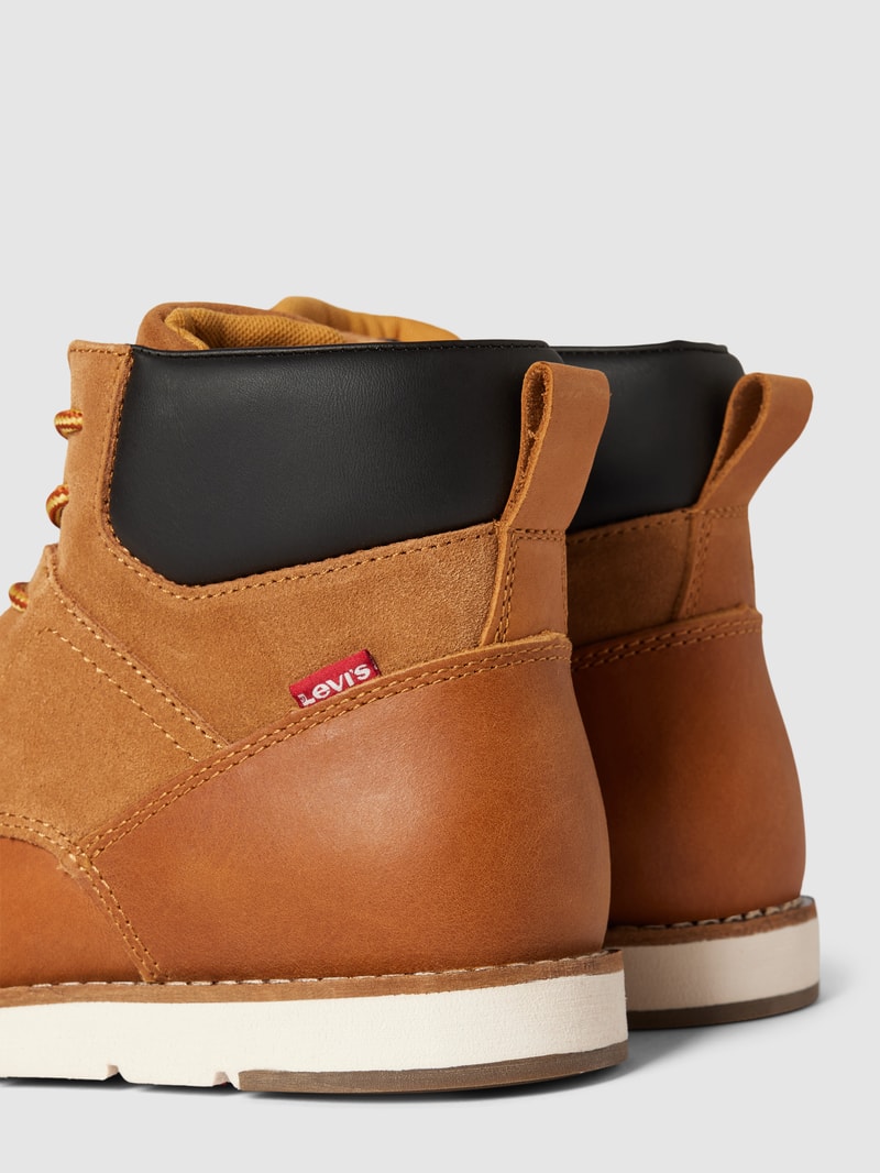 Boots mit Schnürung Modell 'JAX PLUS' in hellbraun