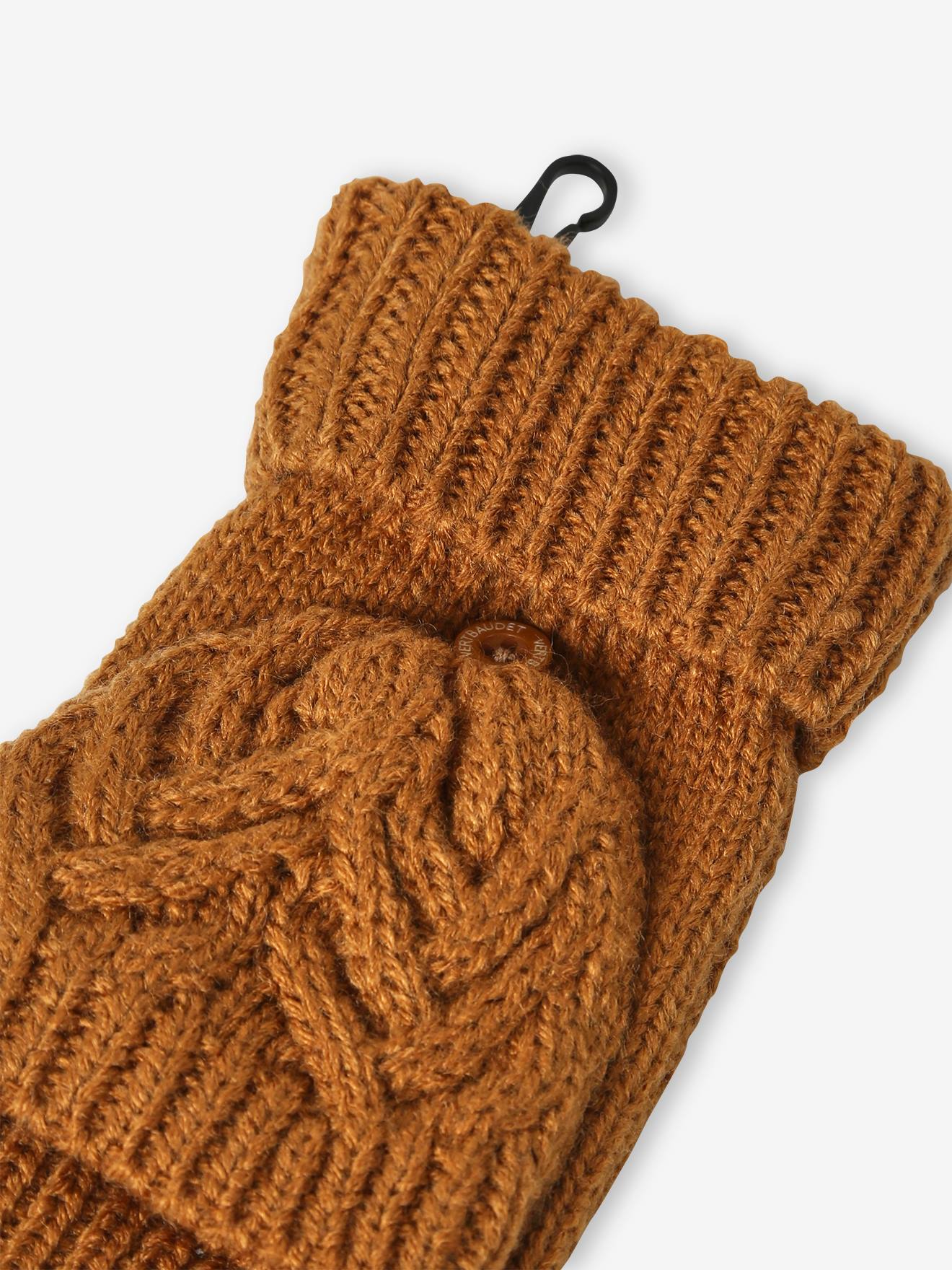 Vertbaudet Jungen-Set: Mütze, Rundschal & Handschuhe - ocker