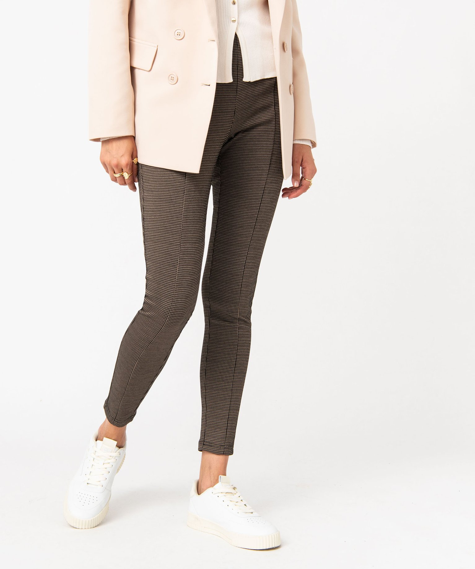 Leggings motifs pied de poule femme imprime | GEMO