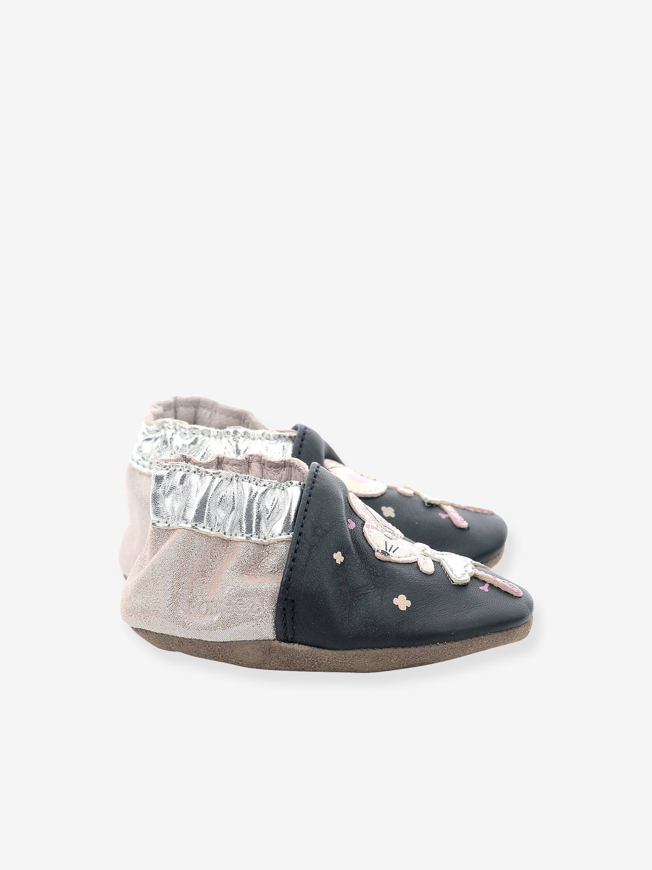 Chaussons cuir souple bébé Dancing Mouse 890272-10 ROBEEZ© rose