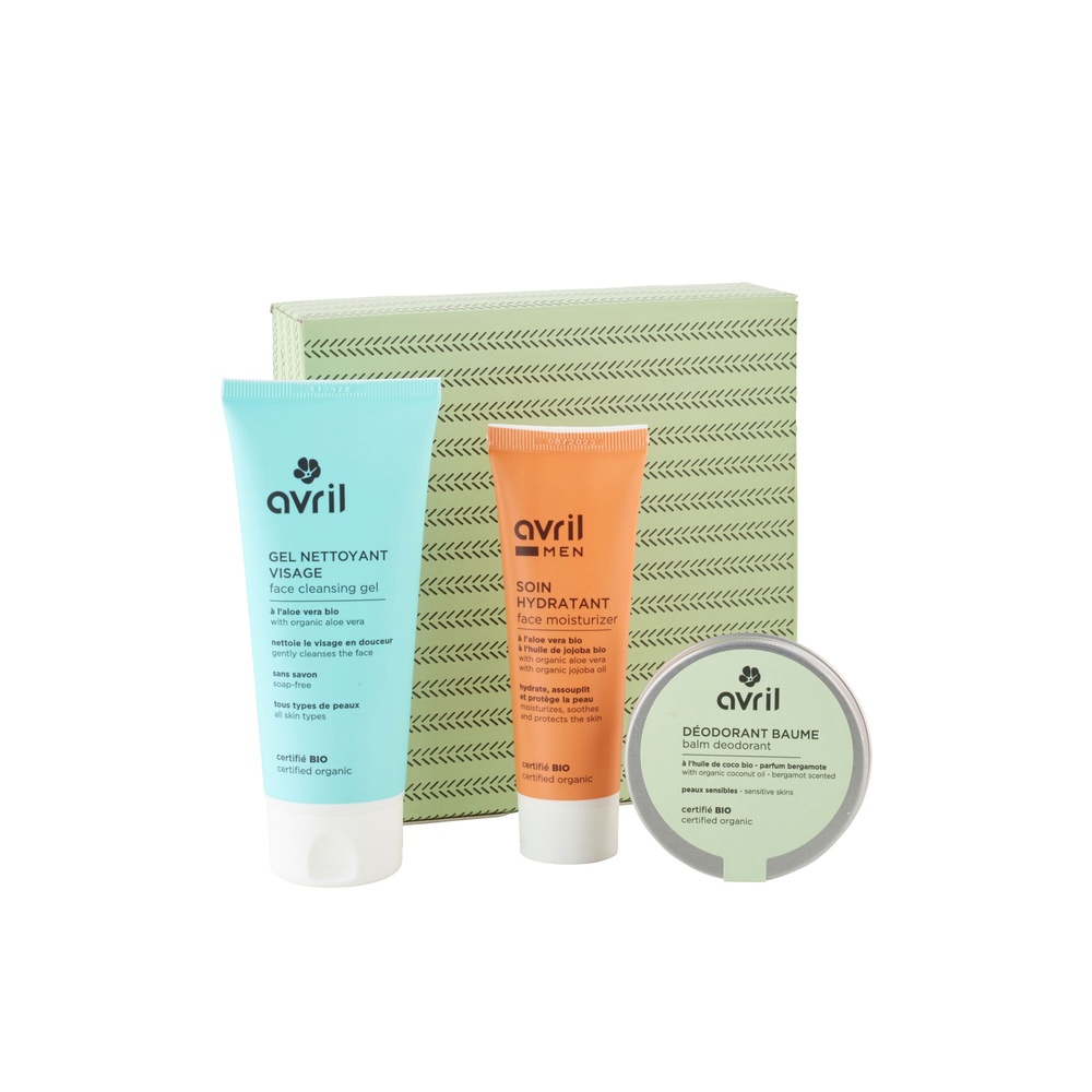 Avril Coffret cadeau Mon rituel au masculin -Cosmétiques certifiés bio Coffret