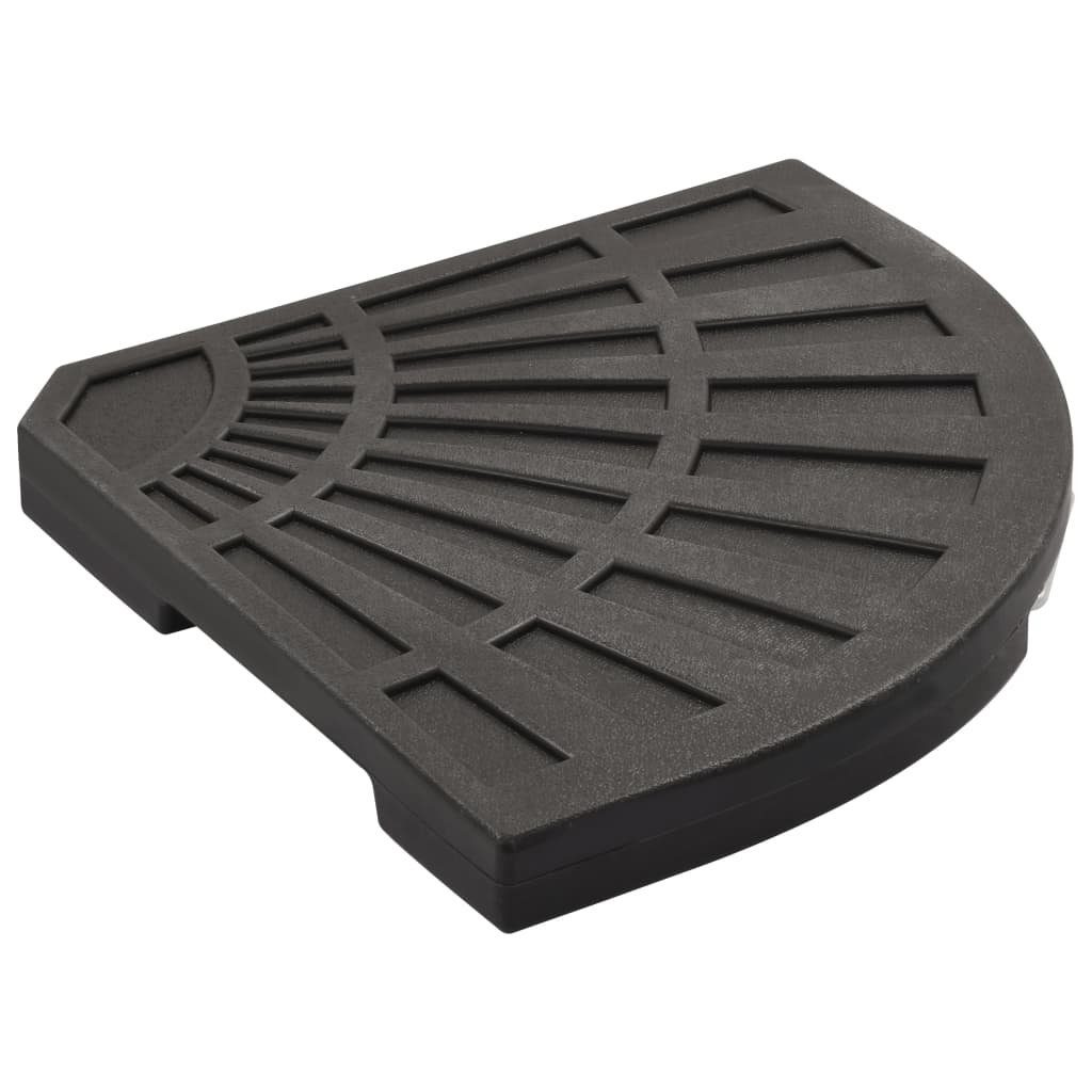 vidaXL Schirmhalter Sonnenschirm-Gewichtsplatte Schwarz Fächerförmig 20 kg
