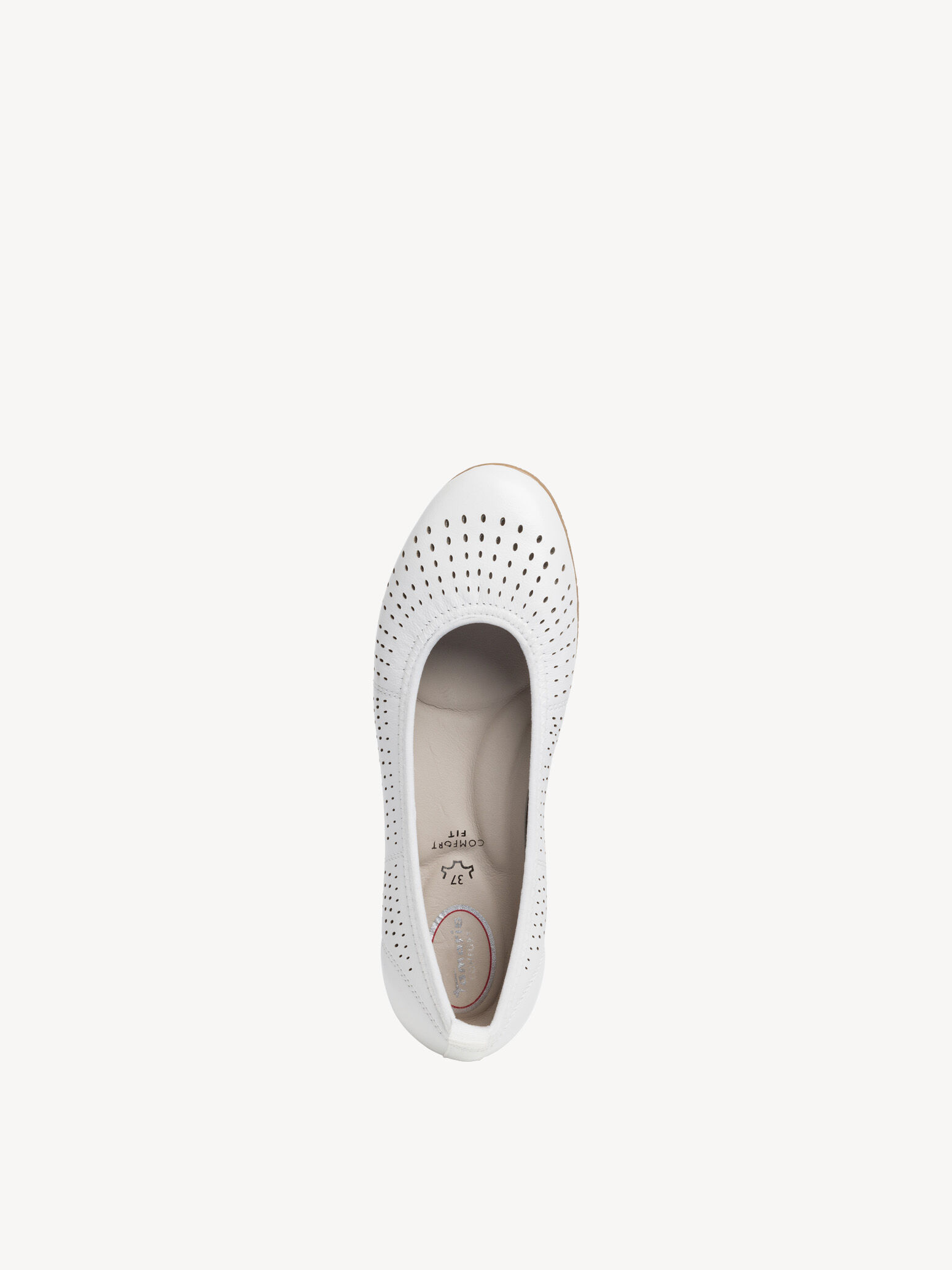 Ballerine en cuir - blanc
