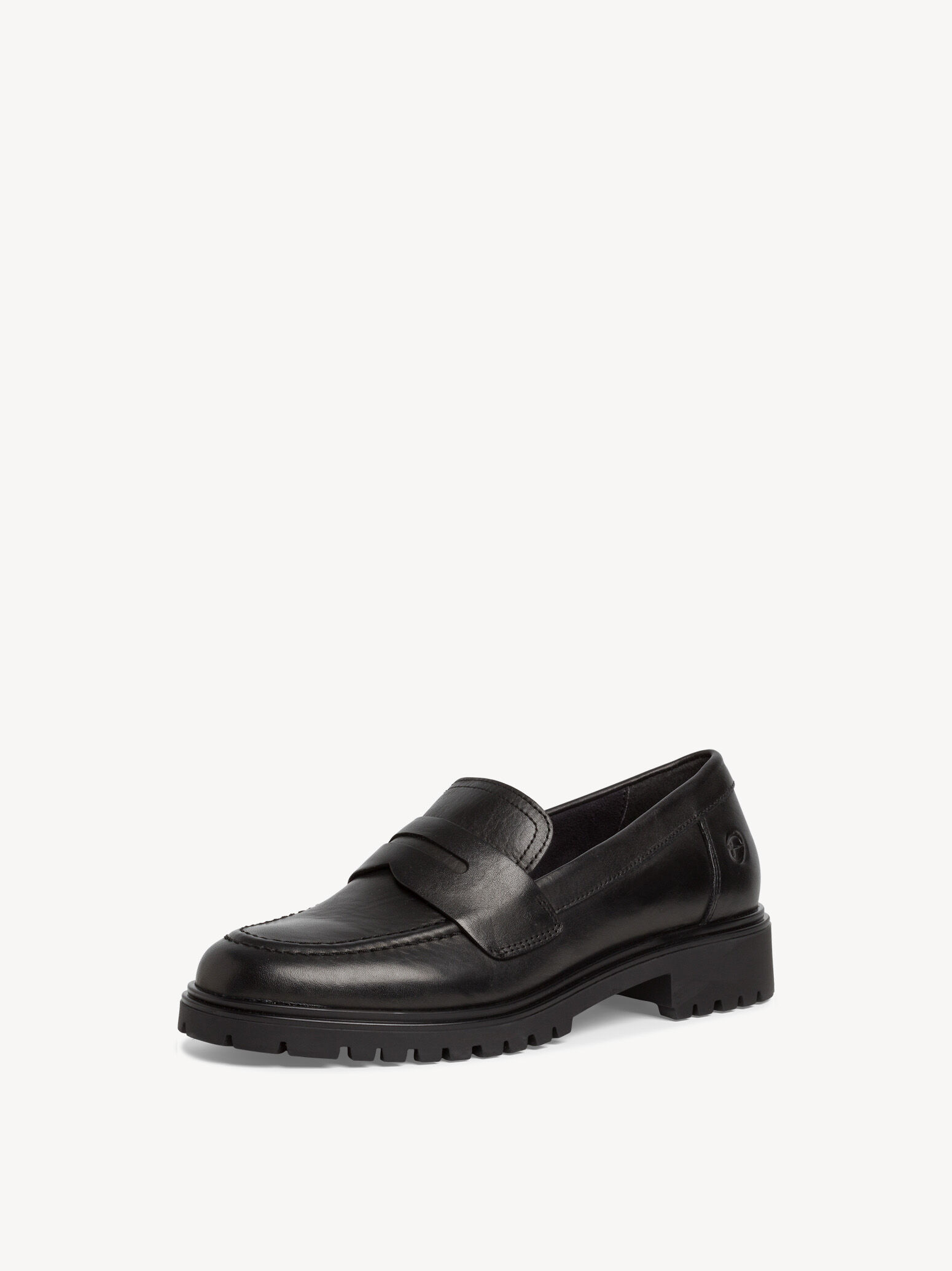 Slipper en cuir - noir