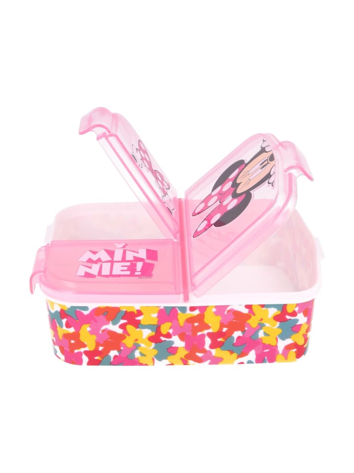 Disney Minnie Mouse Kinder Premium Brotdose Lunchbox mit 3 Fächern in Rosa günstig kaufen onesize