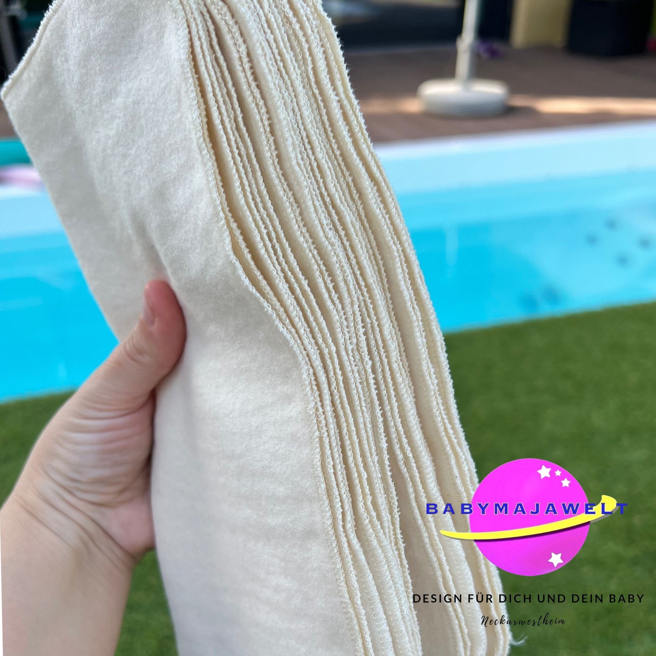 Babymajawelt Waschlappen Baby Stoff Waschlappen Molton Tücher 25x25cm Super Soft (Set, 10-tlg., Sanfte Pflegetücher - Seifentücher), Made in Europe, Waschbar, Kosmetiktücher