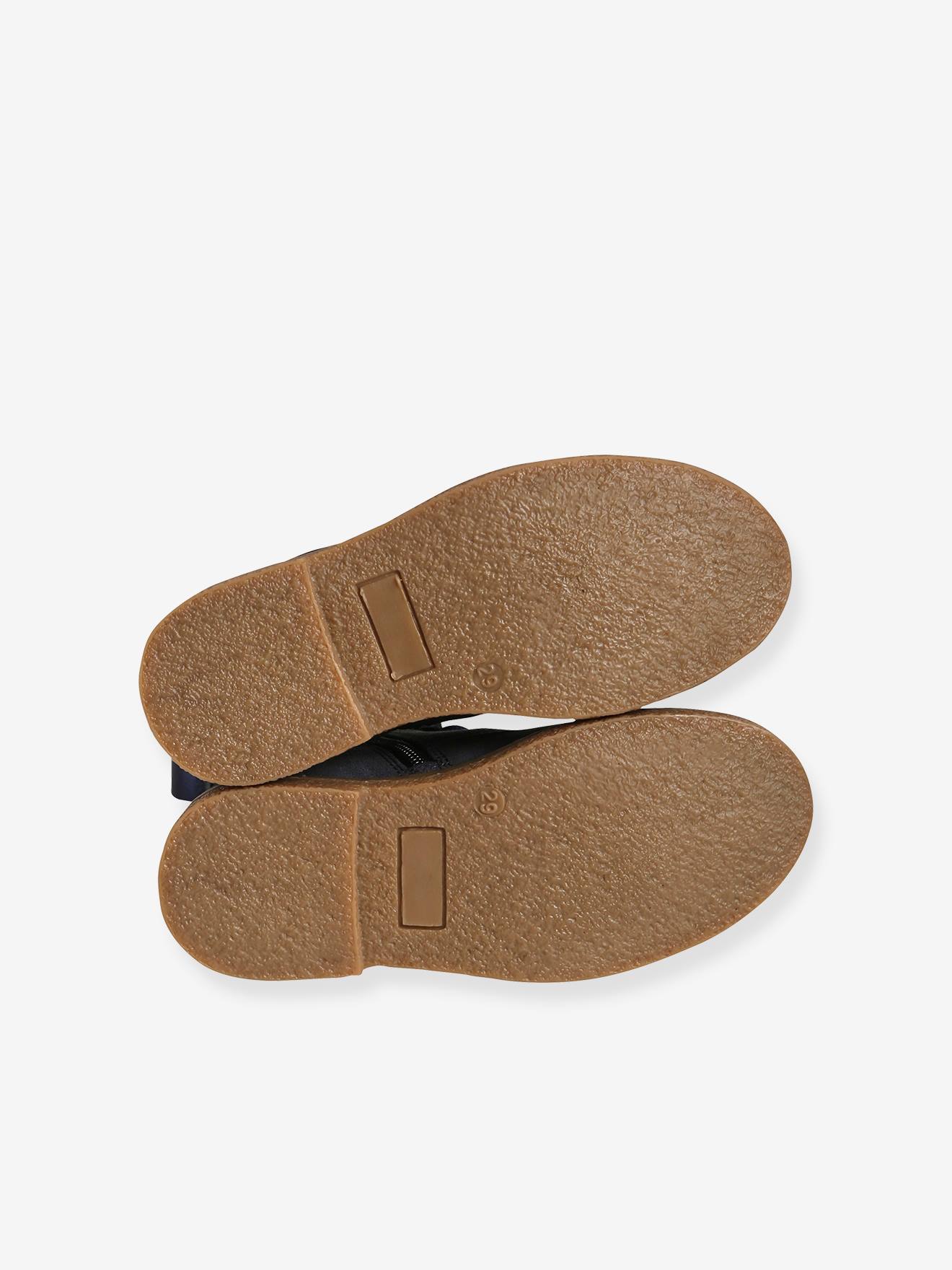 Vertbaudet Mädchen Boots mit Schnürsenkel + Reißverschluss - braun