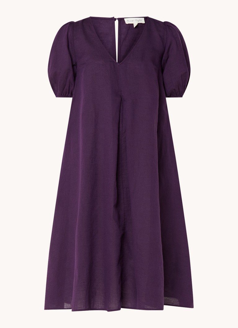 Vestido midi Lotty de Phase Eight en lino mixto con bolsillos laterales.