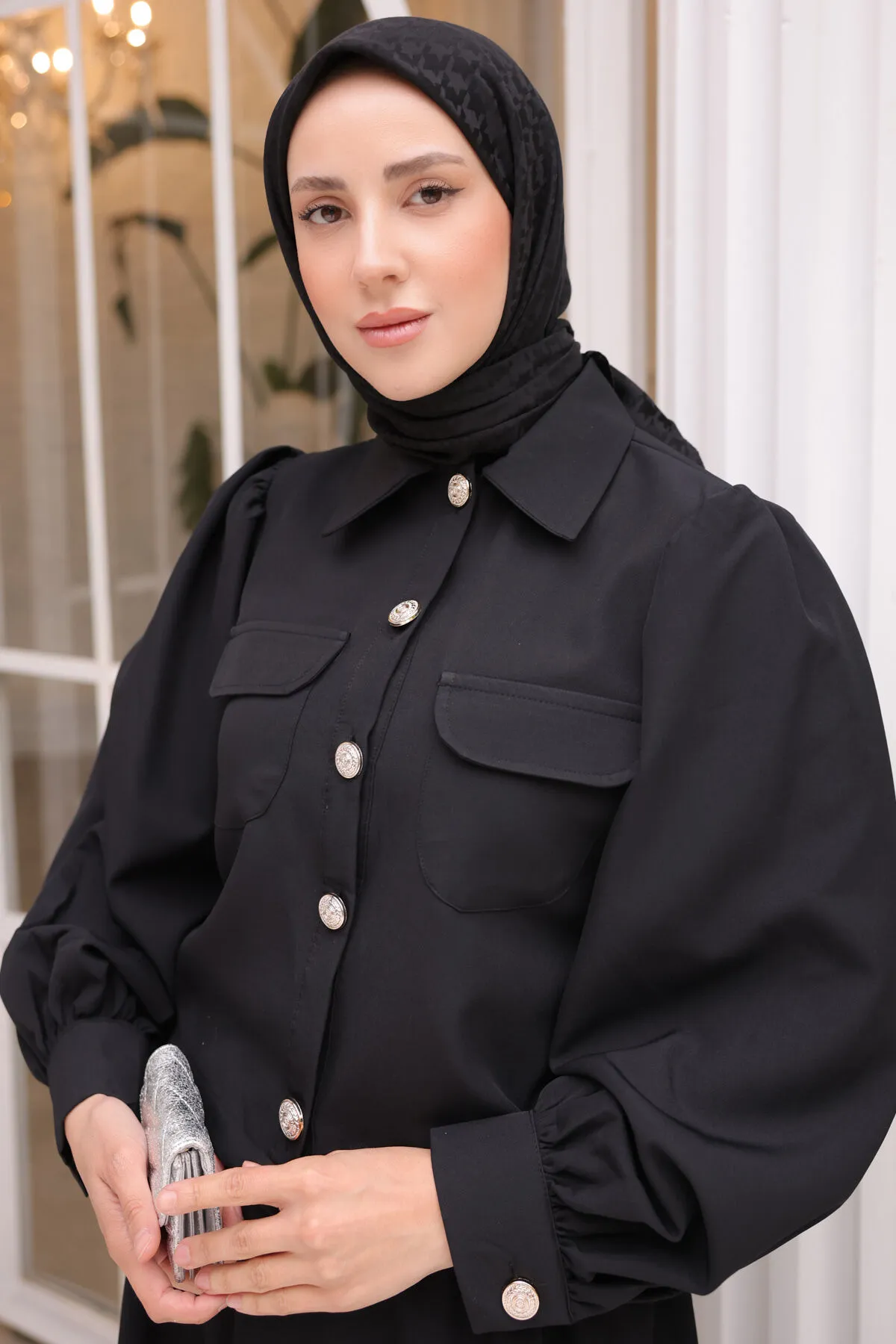 benguen  Hijab-Anzug mit Rock für Damen 2091 Schwarz