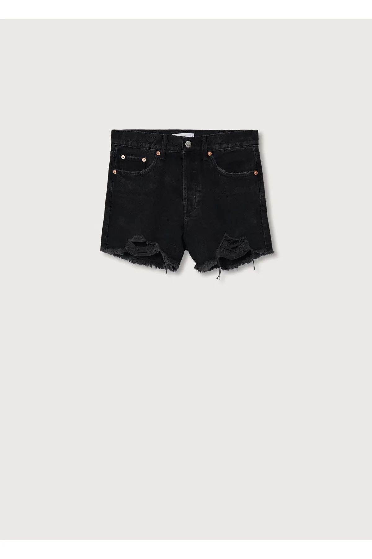 MANGO  Shorts - Schwarz - Mittlerer Bund